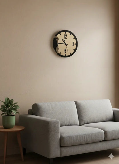 Wanduhr "Woodpecker" mit 3D Effekt und LED Hintergrundbeleuchtung Mein Shop