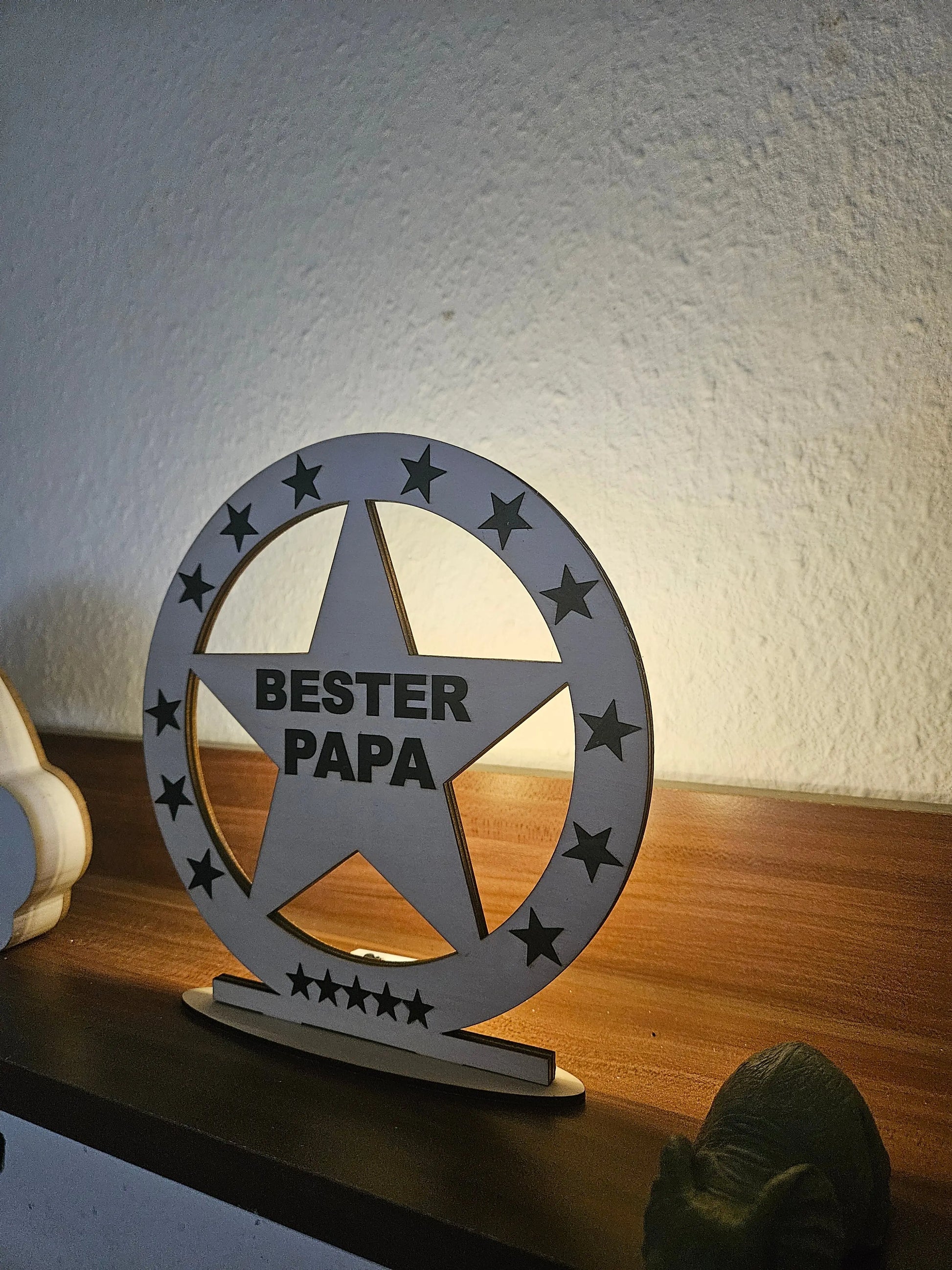Bester Papa Mama Aufsteller beleuchtet