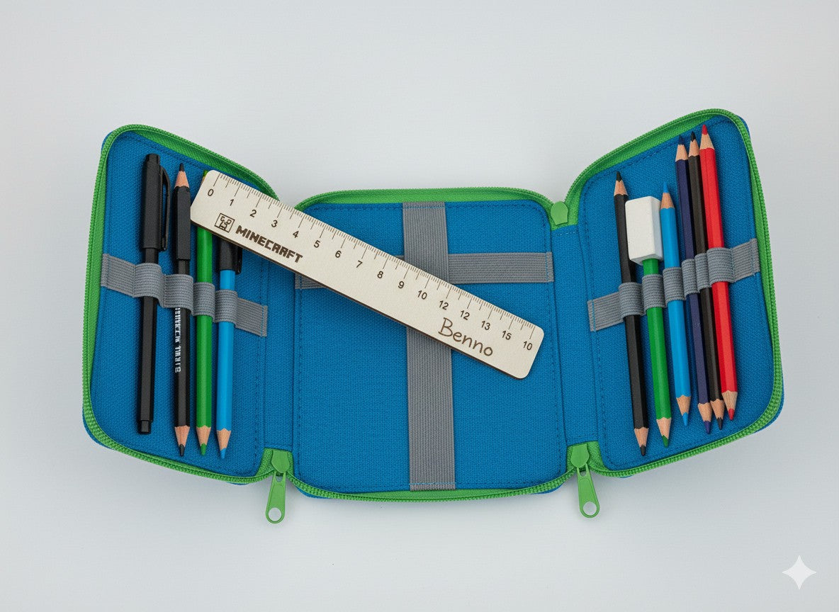 Lineal 15cm personalisiert mit Namen und Wunschmotiv