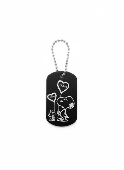 Snoopy Schlüsselanhänger personalisierbar Wunschtext