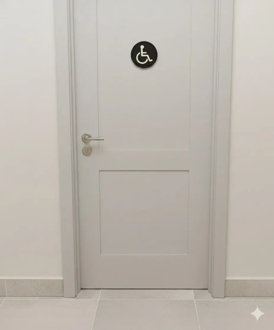 WC Schild Privat oder Gastro Damen - Herren - Behinderten WC La Linea