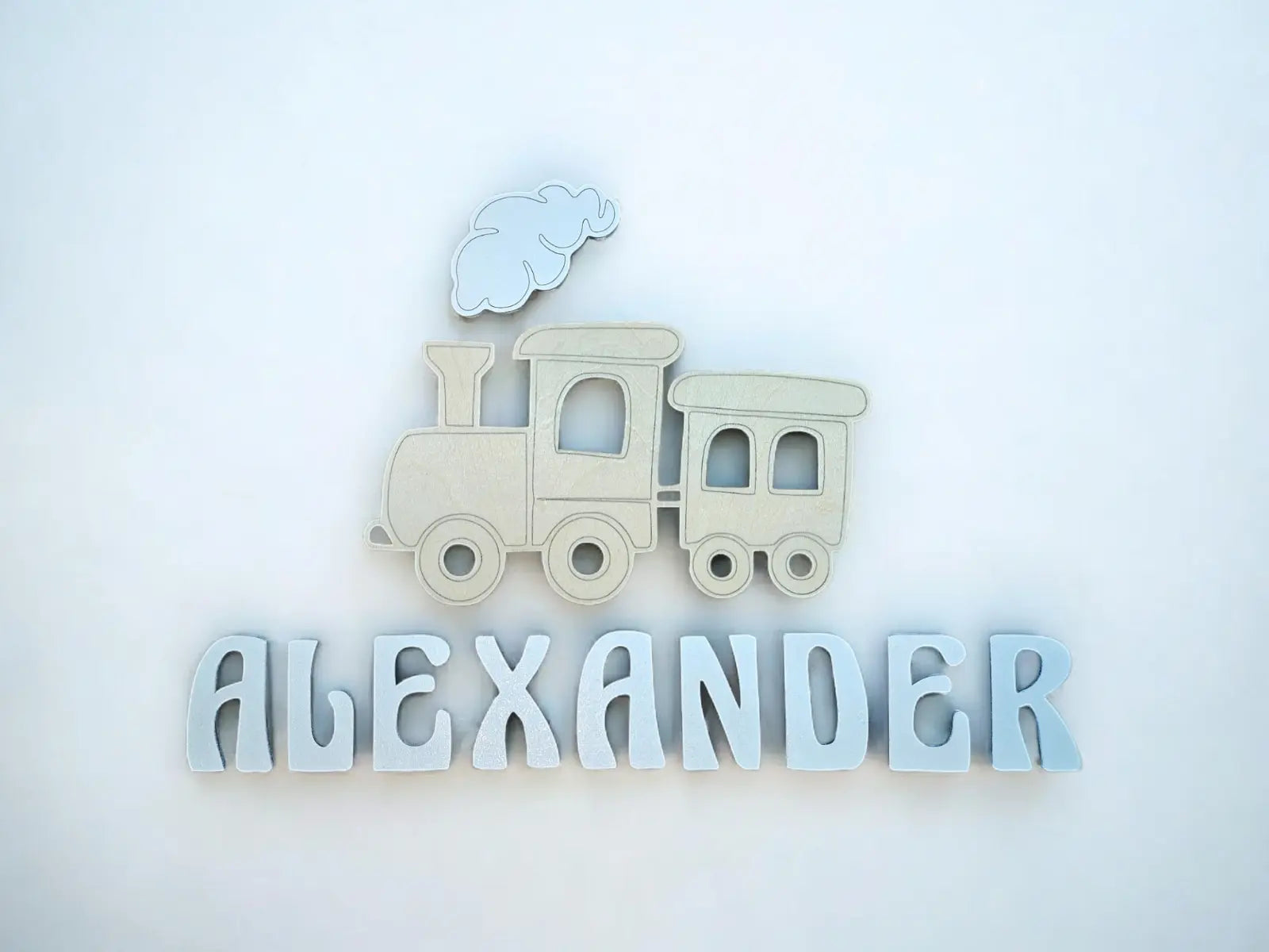 Türschild Namensschild Kinderzimmer Türe Deko Türdeko Kids Zug Fee Sterne Bunt