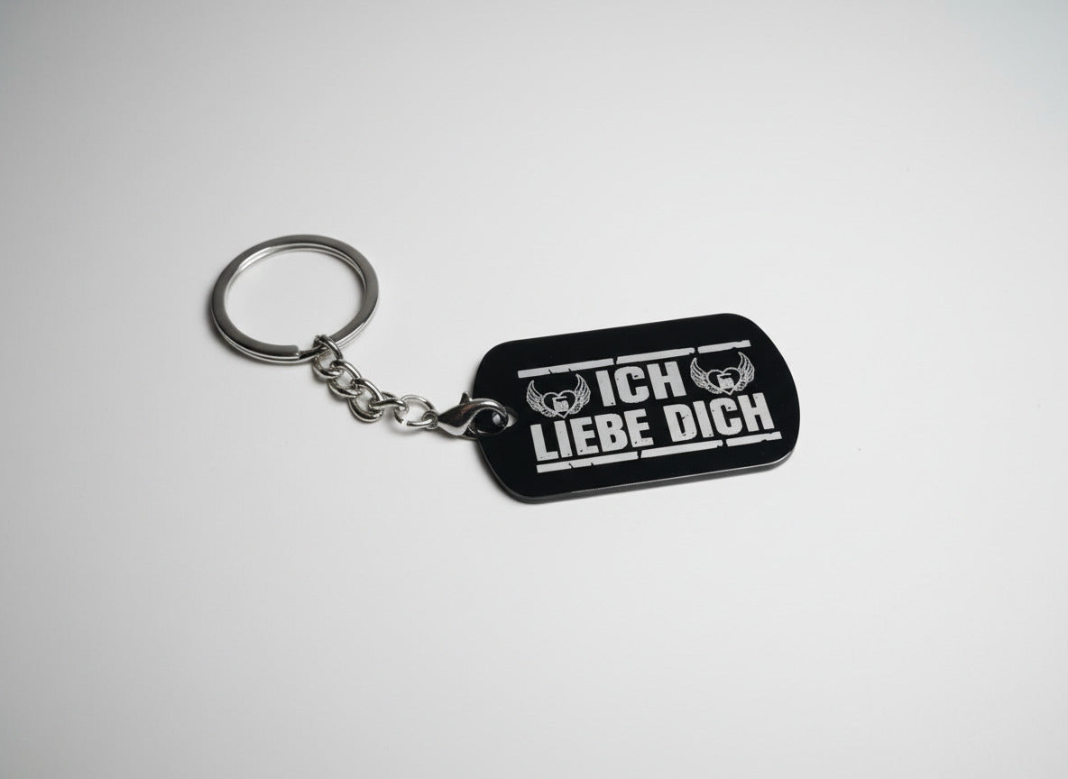 Onkelz BO Schlüsselanhänger ICH LIEBE DICH personalisierbar Geschenk
