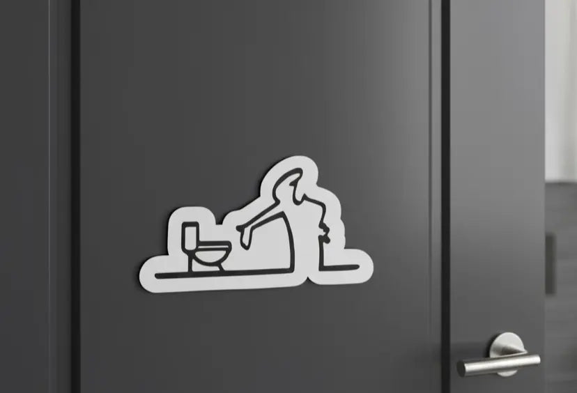 WC Schild Privat oder Gastro Damen - Herren - Behinderten WC La Linea