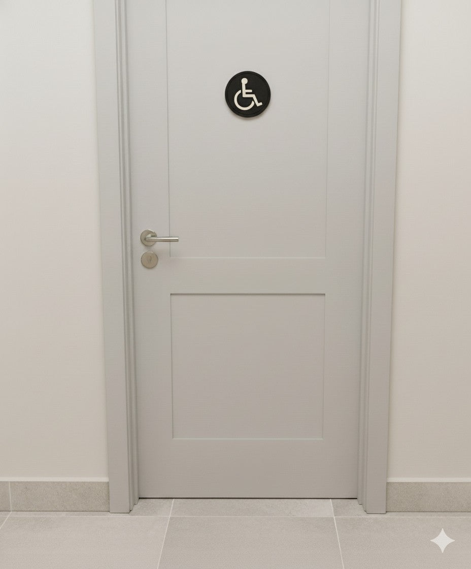 WC Schild Privat oder Gastro Damen - Herren - Behinderten WC La Linea