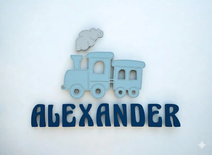 Türschild Namensschild Kinderzimmer Türe Deko Türdeko Kids Zug Fee Sterne Bunt