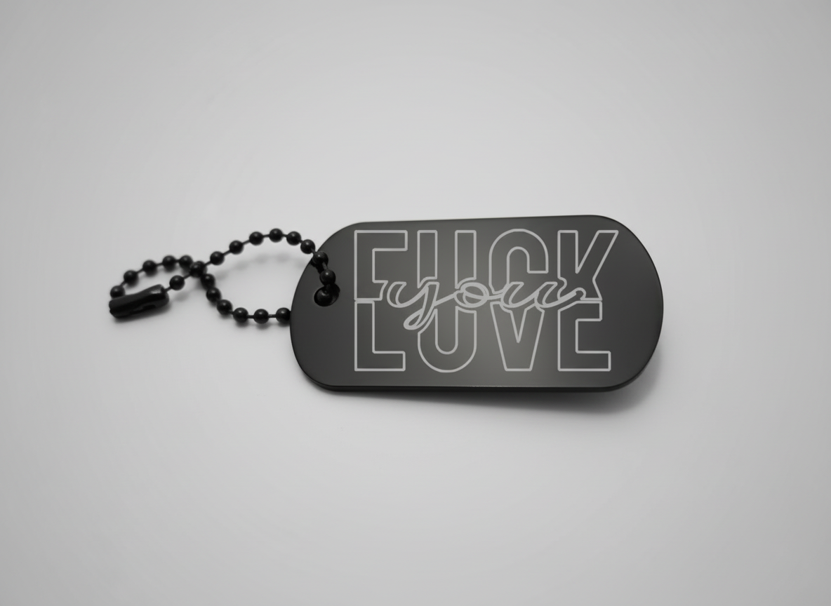 Schlüsselanhänger FUCK YOU Mickey personalisierbar Wunschtext