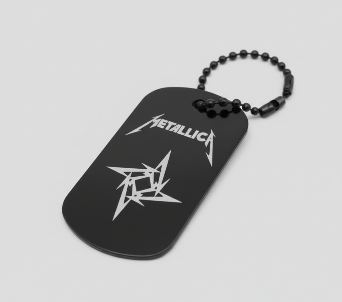 Metallica Schlüsselanhänger personalisierbar Wunschtext