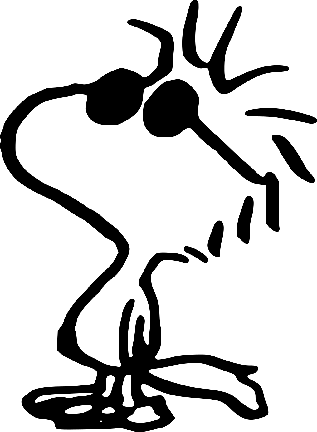 Schlüsselanhänger Pink / Schwarz Snoopy Woodstock personalisierbar Wunschtext