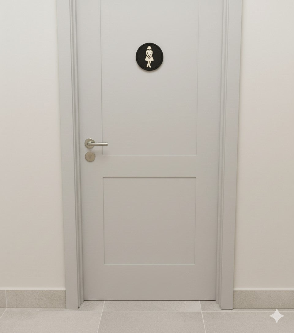 WC Schild Privat oder Gastro Damen - Herren - Behinderten WC La Linea