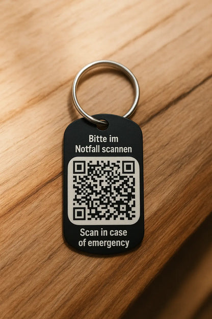 Zum Schulanfang QR Code-Anhänger für die Sicherheit Ihres Kindes