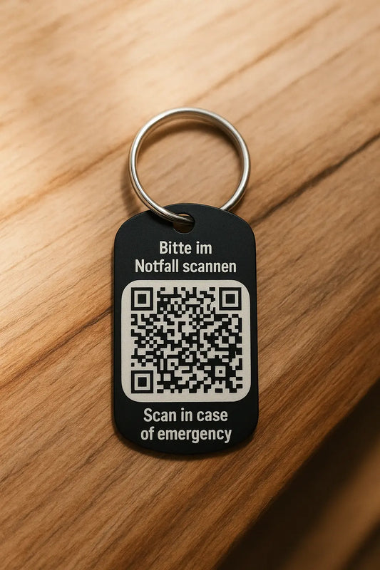 Zum Schulanfang QR Code-Anhänger für die Sicherheit Ihres Kindes