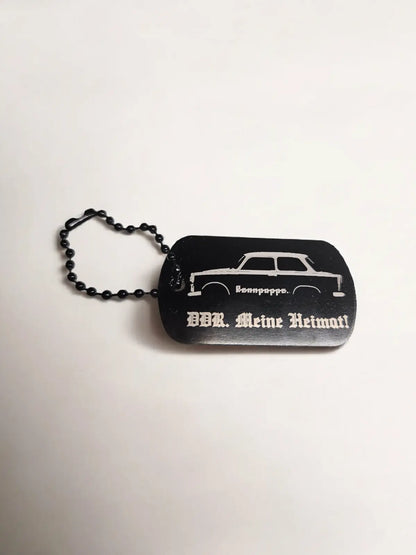 DDR Schlüsselanhänger Heimat Trabi Trabant Rennpappe