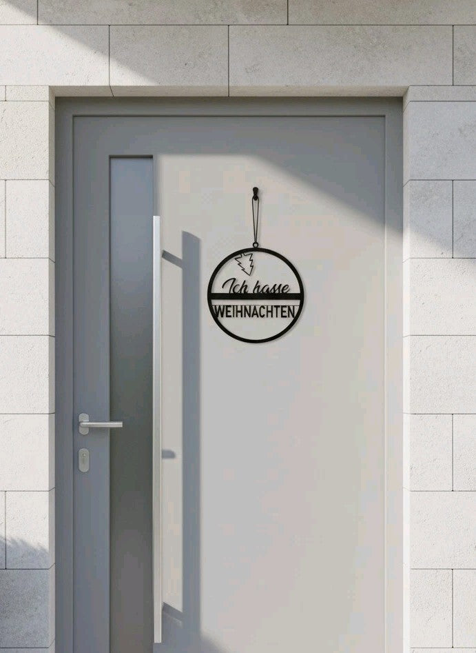 Türdeko Ich hasse Weihnachten