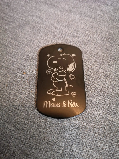 Snoopy Schlüsselanhänger personalisierbar