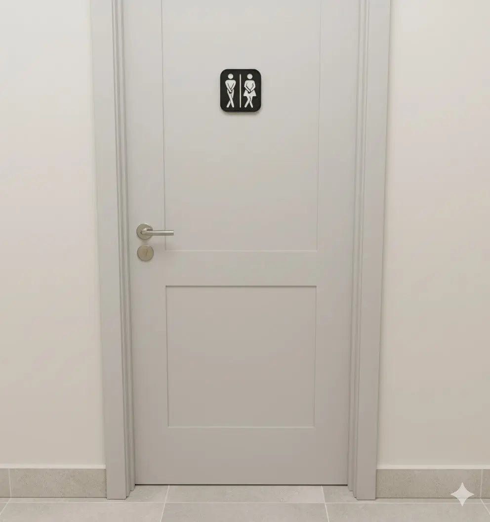 WC Schild Privat oder Gastro Damen - Herren - Behinderten WC La Linea