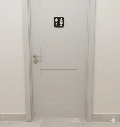 WC Schild Privat oder Gastro Damen - Herren - Behinderten WC La Linea