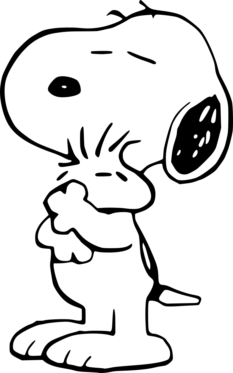 Schlüsselanhänger Pink / Schwarz Snoopy Woodstock personalisierbar Wunschtext