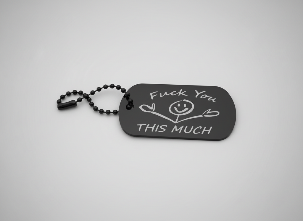 Schlüsselanhänger FUCK YOU Mickey personalisierbar Wunschtext