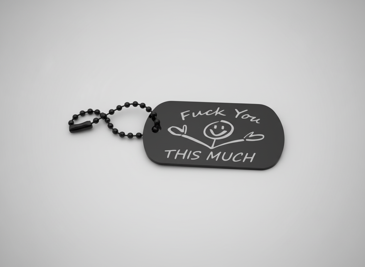 Schlüsselanhänger FUCK YOU Mickey personalisierbar Wunschtext