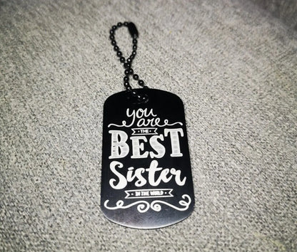 Beste Schwester Schlüsselanhänger personalisierbar Geschenk