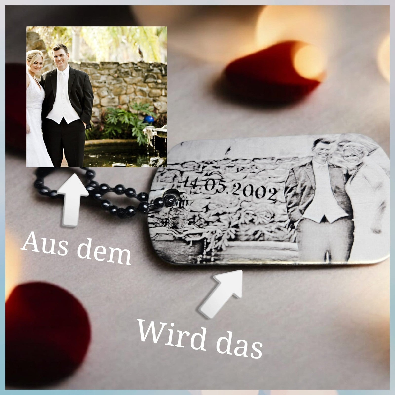 Dein Foto als Schlüsselanhänger Hochzeit Tiere Autos