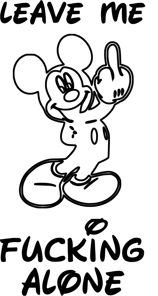 Schlüsselanhänger FUCK YOU Mickey personalisierbar Wunschtext