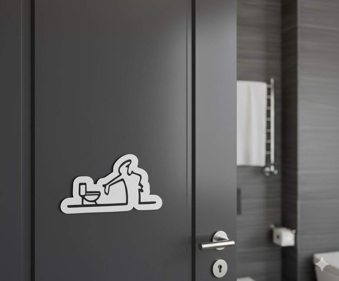 WC Schild Privat oder Gastro Damen - Herren - Behinderten WC La Linea