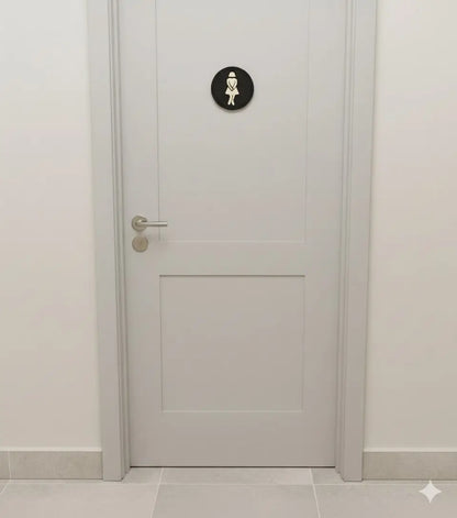 WC Schild Privat oder Gastro Damen - Herren - Behinderten WC La Linea