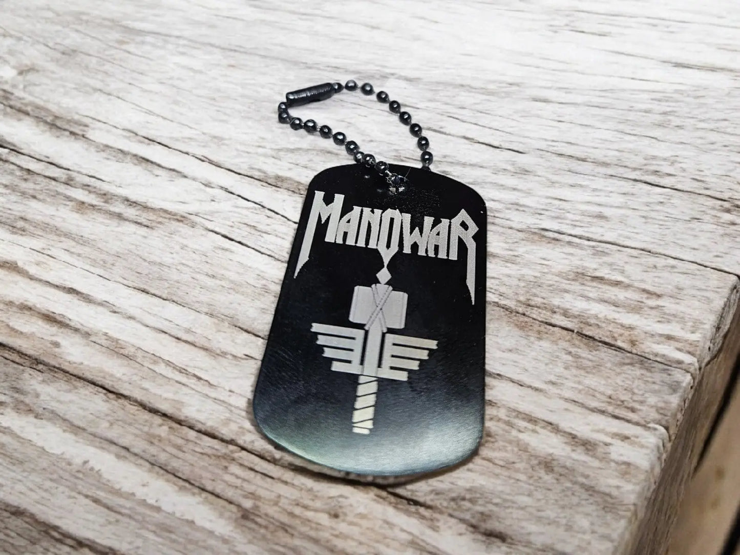 Manowar Schlüsselanhänger personalisierbar Wunschtext