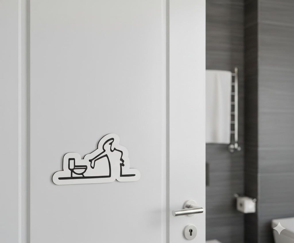 WC Schild Privat oder Gastro Damen - Herren - Behinderten WC La Linea