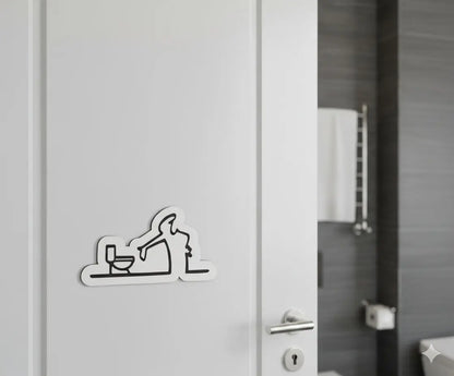 WC Schild Privat oder Gastro Damen - Herren - Behinderten WC La Linea