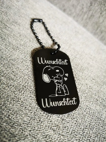 Snoopy Schlüsselanhänger personalisierbar