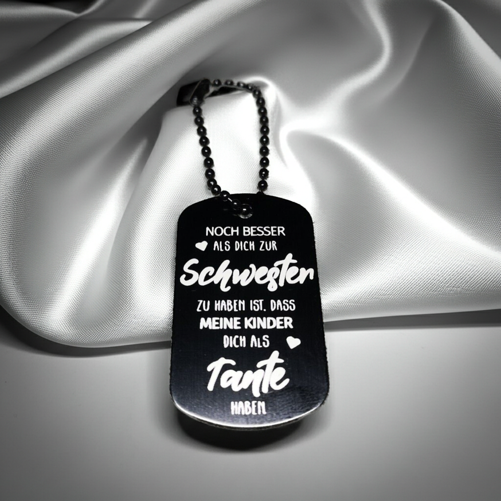 Beste Schwester Schlüsselanhänger personalisierbar Geschenk