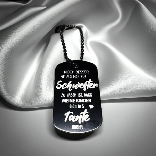 Beste Schwester Schlüsselanhänger personalisierbar Geschenk Laserdesignstudio