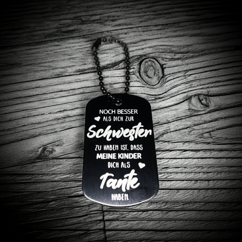 Beste Schwester Schlüsselanhänger personalisierbar Geschenk