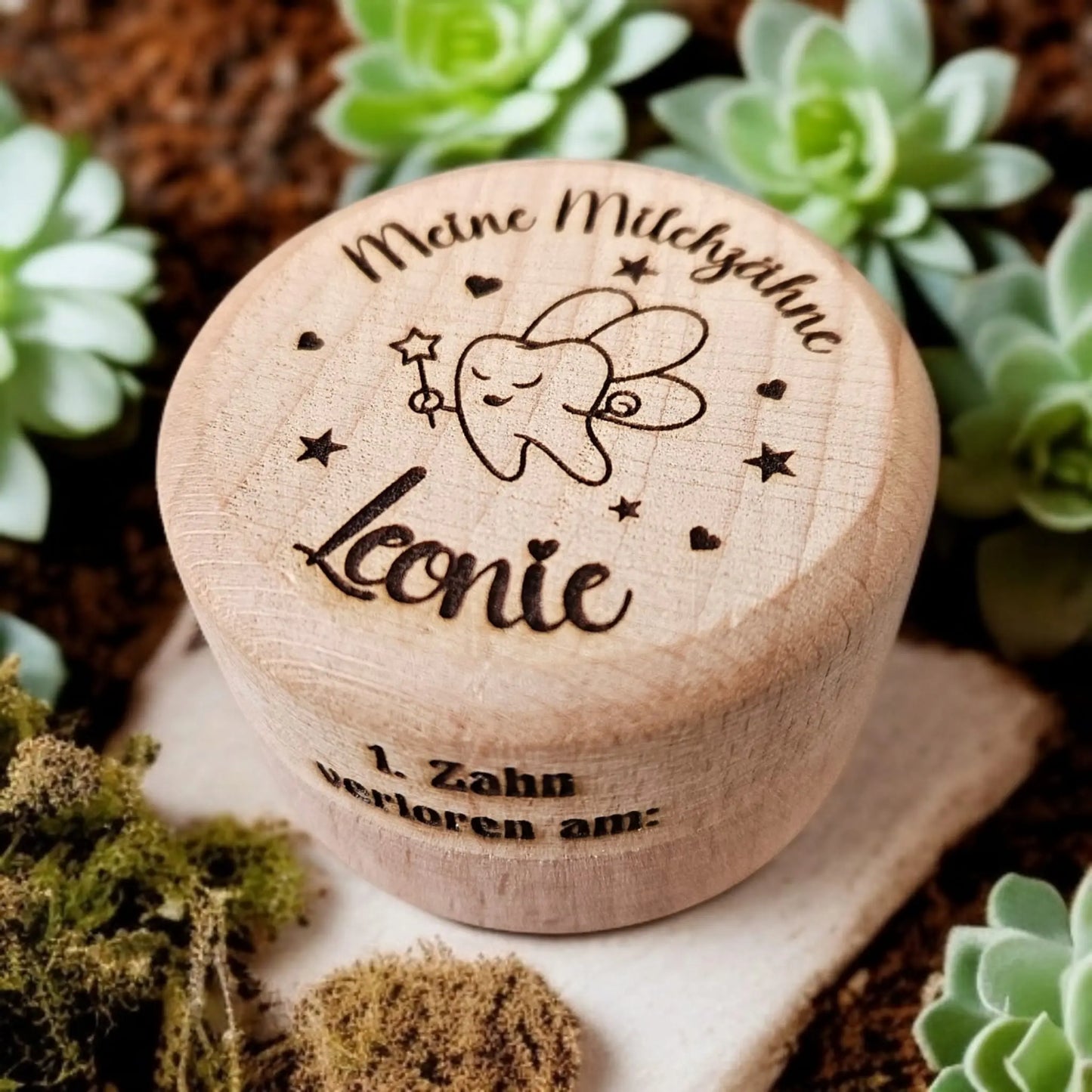 Milchzahndose für Jungen und Mädchen personalisierbar Wunschmotiv Name Mein Shop