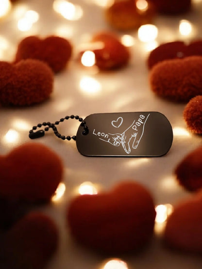 Schlüsselanhänger mit Kinderhänden und Namen personalisiert Wunschtext Weihnachten Mein Shop