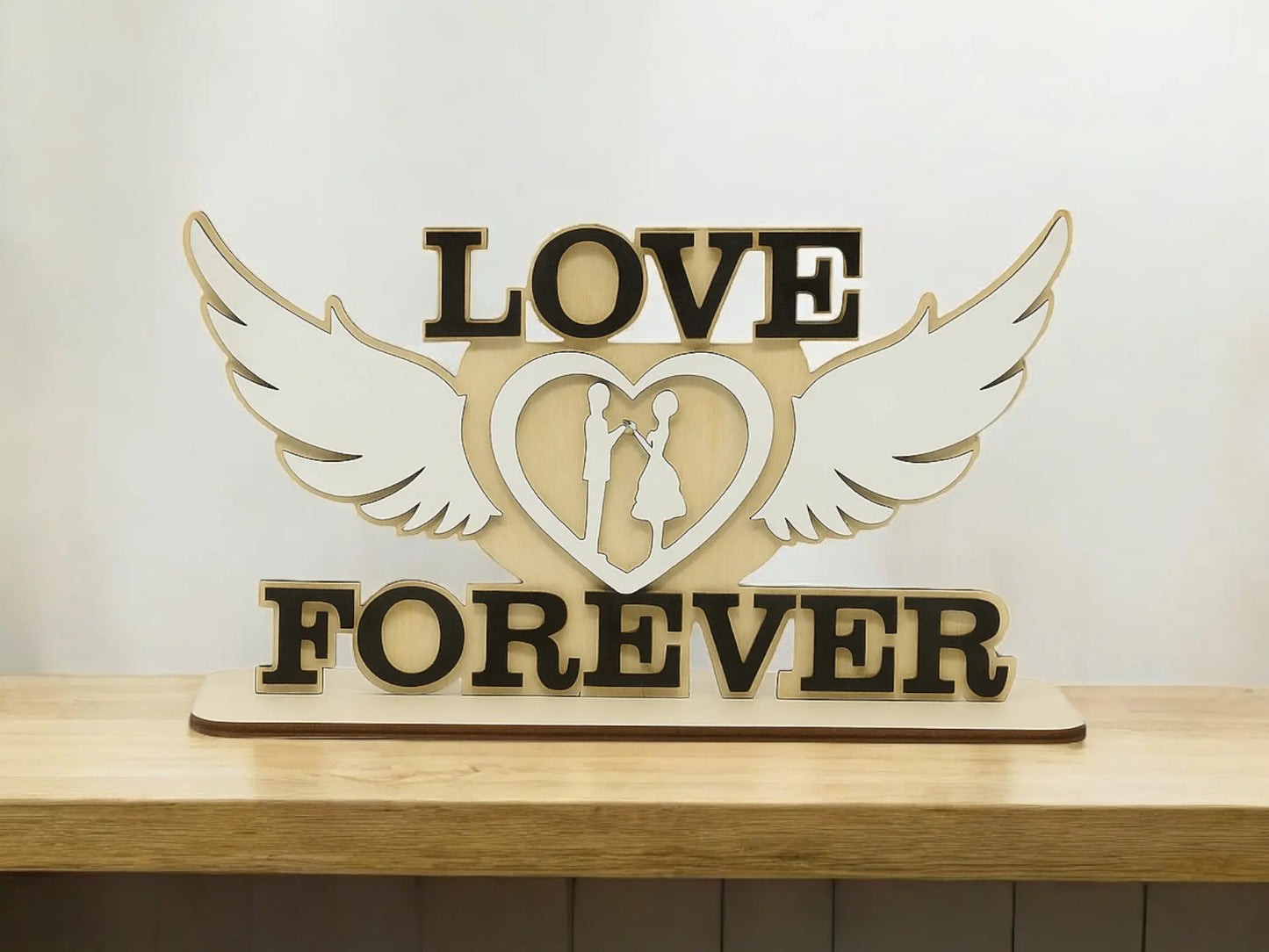 Aufsteller zur Hochzeit, Geschenk, Weihnachten, Liebe, Brautpaar Holz Mein Shop