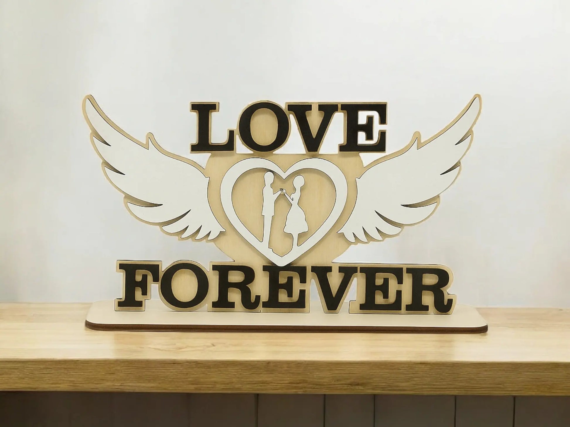 Aufsteller zur Hochzeit, Geschenk, Weihnachten, Liebe, Brautpaar Holz Mein Shop