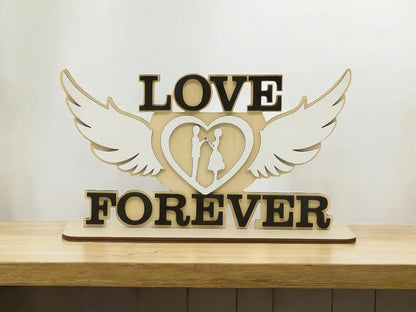 Aufsteller zur Hochzeit, Geschenk, Weihnachten, Liebe, Brautpaar Holz Mein Shop