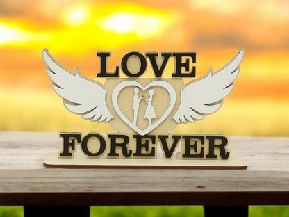 Aufsteller zur Hochzeit, Geschenk, Weihnachten, Liebe, Brautpaar Holz Mein Shop