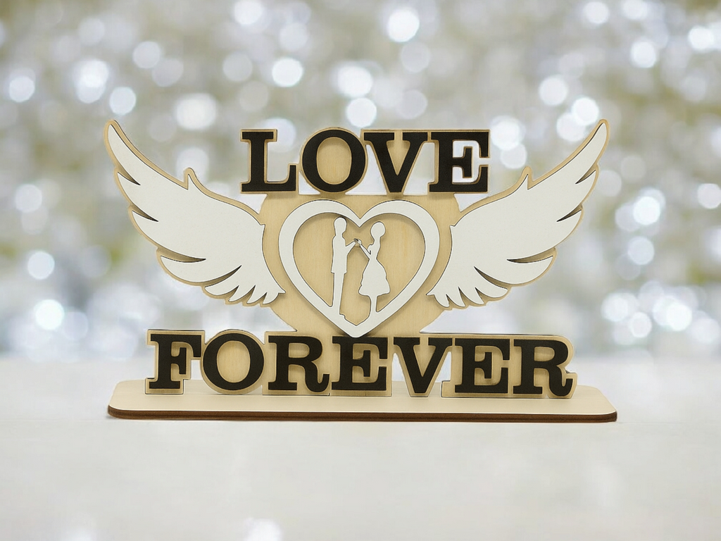 Aufsteller zur Hochzeit, Geschenk, Weihnachten, Liebe, Brautpaar Holz