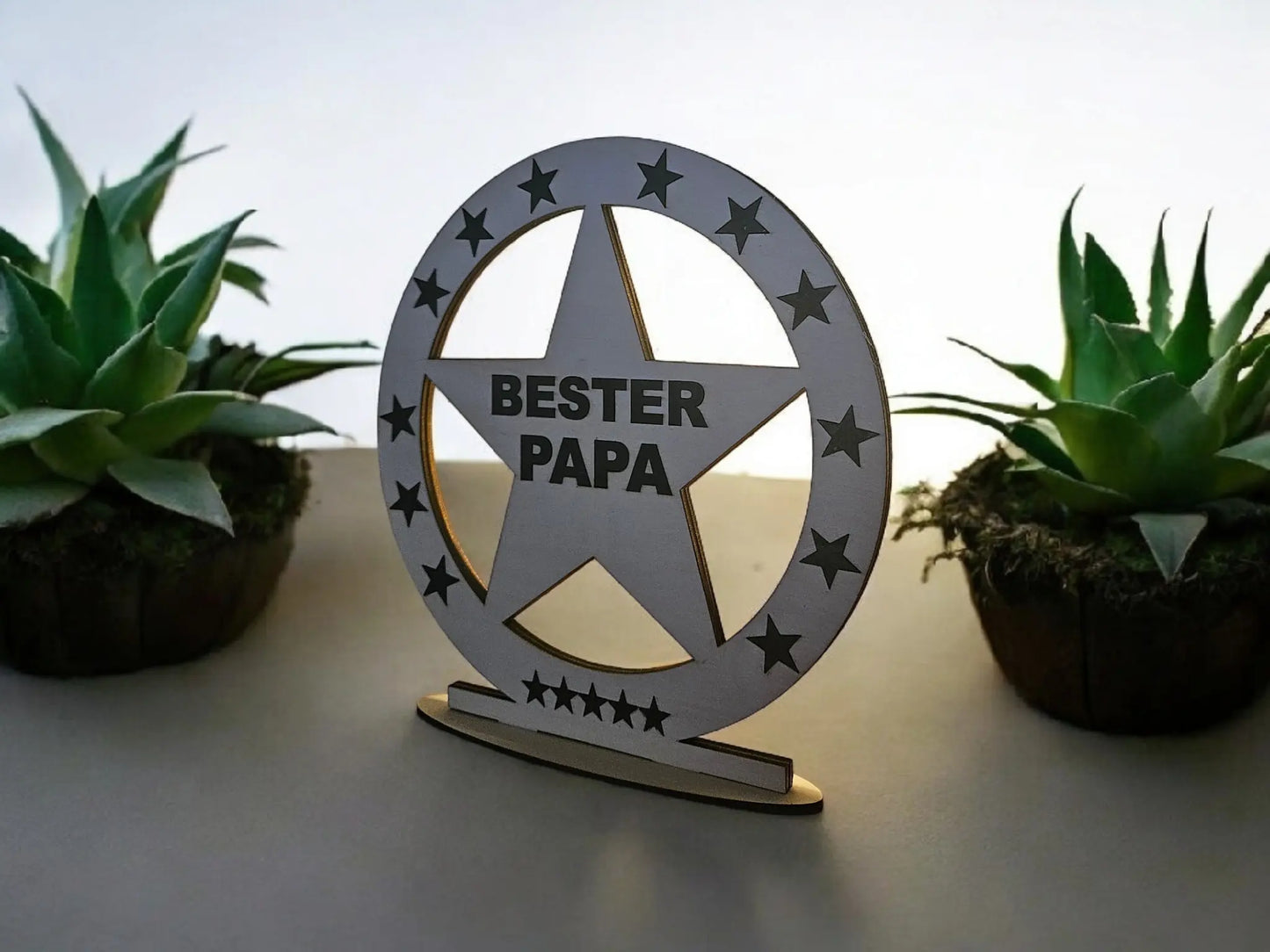 Bester Papa Mama Aufsteller beleuchtet