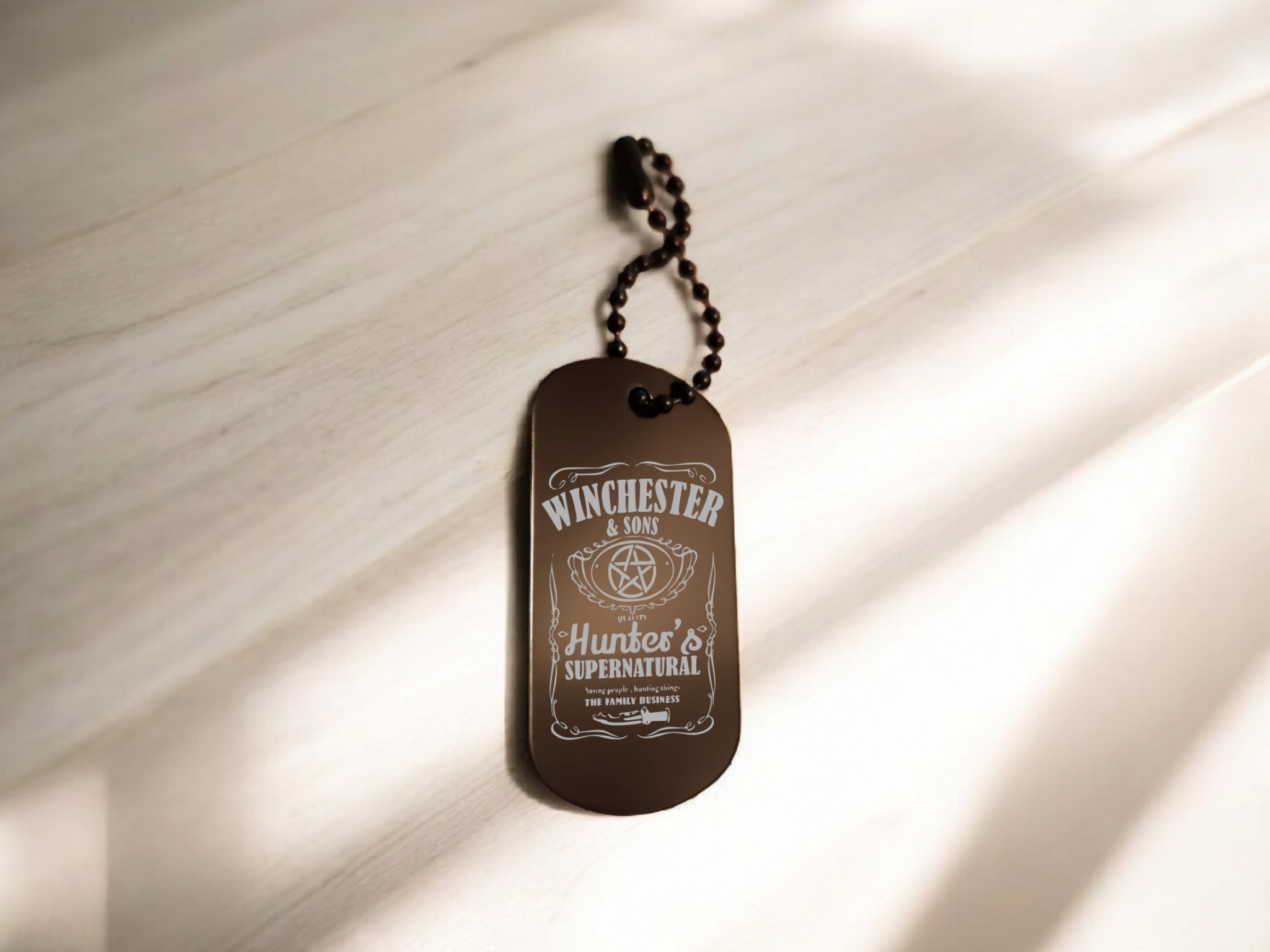 Schlüsselanhänger Supernatural Sam Dean Winchester Castiel personalisierbar