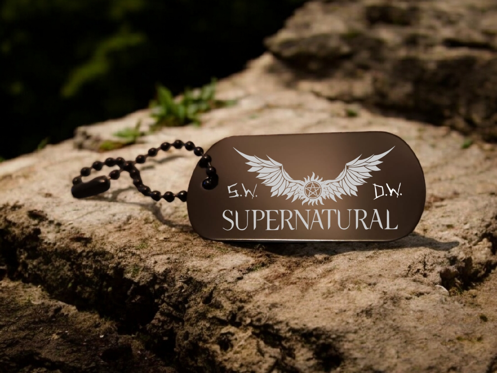 Schlüsselanhänger Supernatural Sam Dean Winchester Castiel personalisierbar