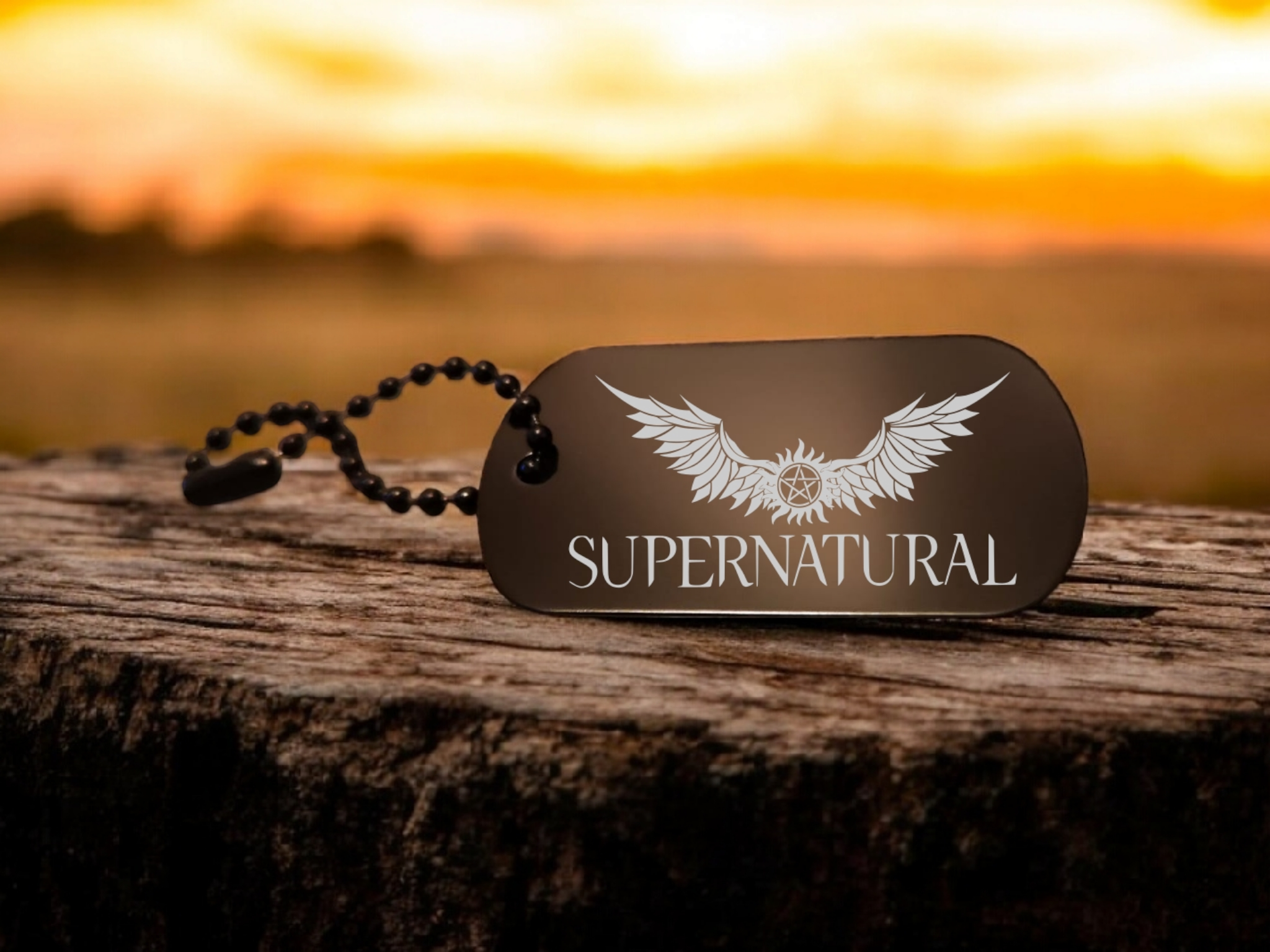 Schlüsselanhänger Supernatural Sam Dean Winchester Castiel personalisierbar
