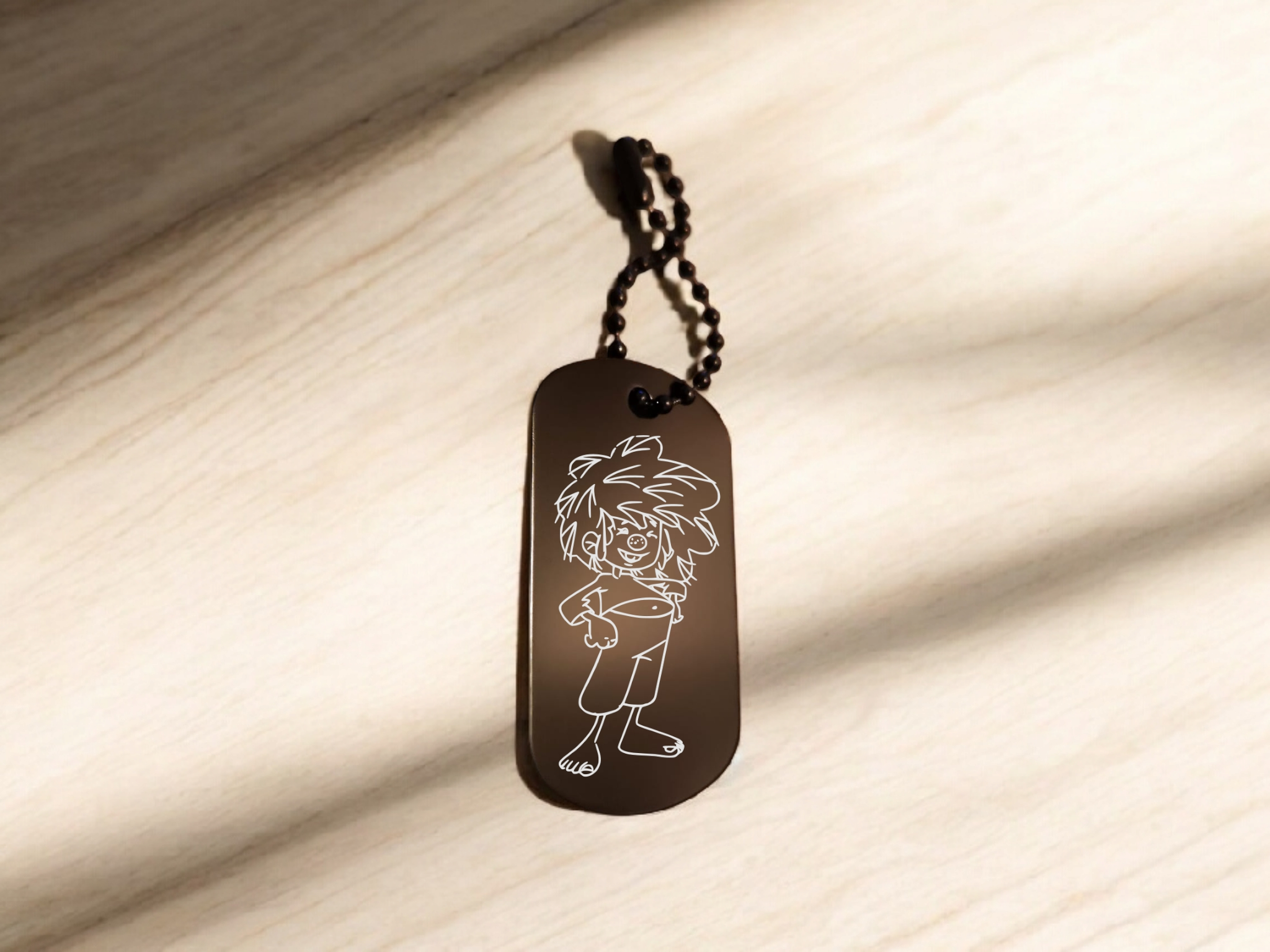 Pumuckl Schlüsselanhänger personalisierbar Dog Tag