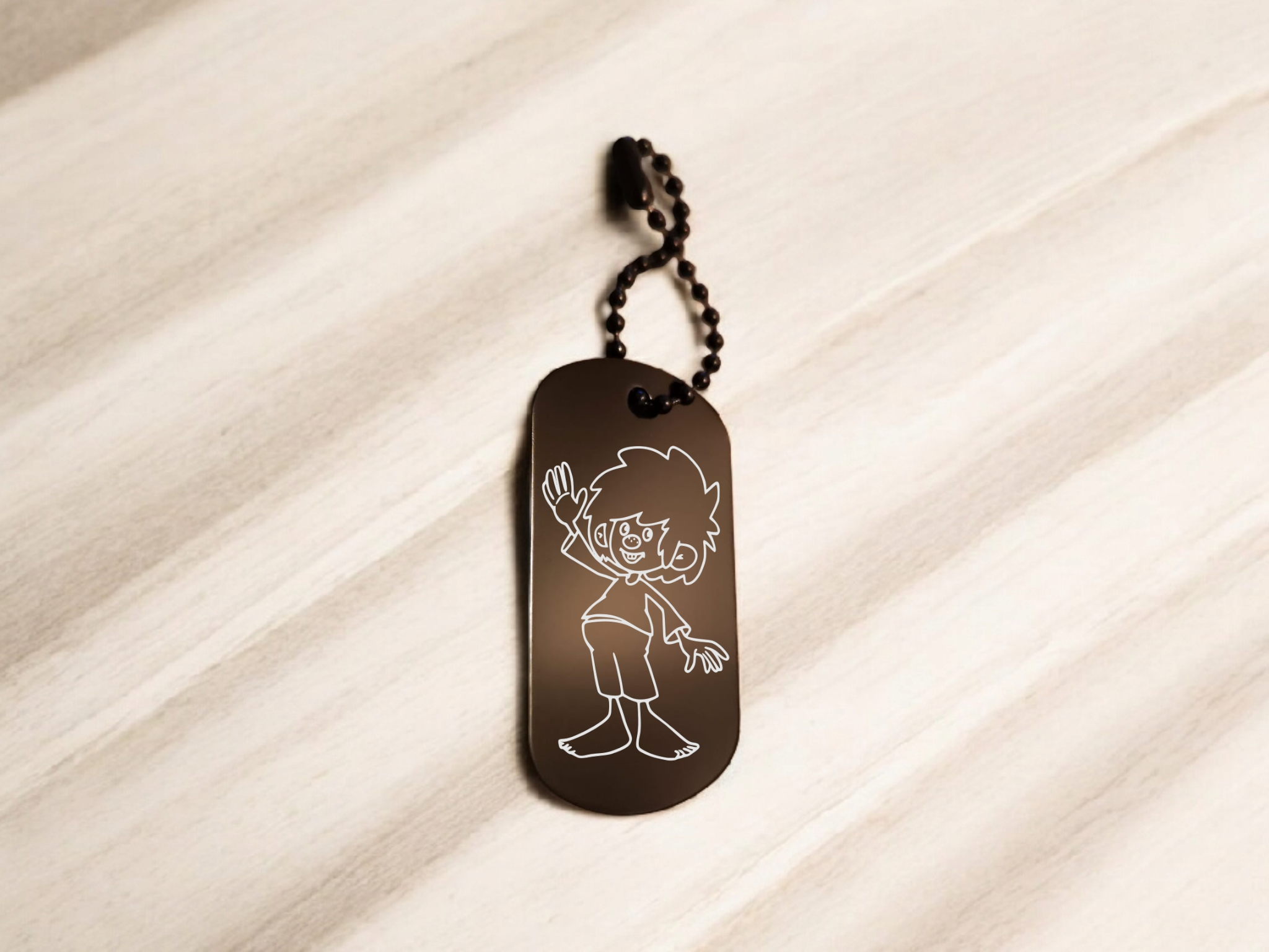 Pumuckl Schlüsselanhänger personalisierbar Dog Tag