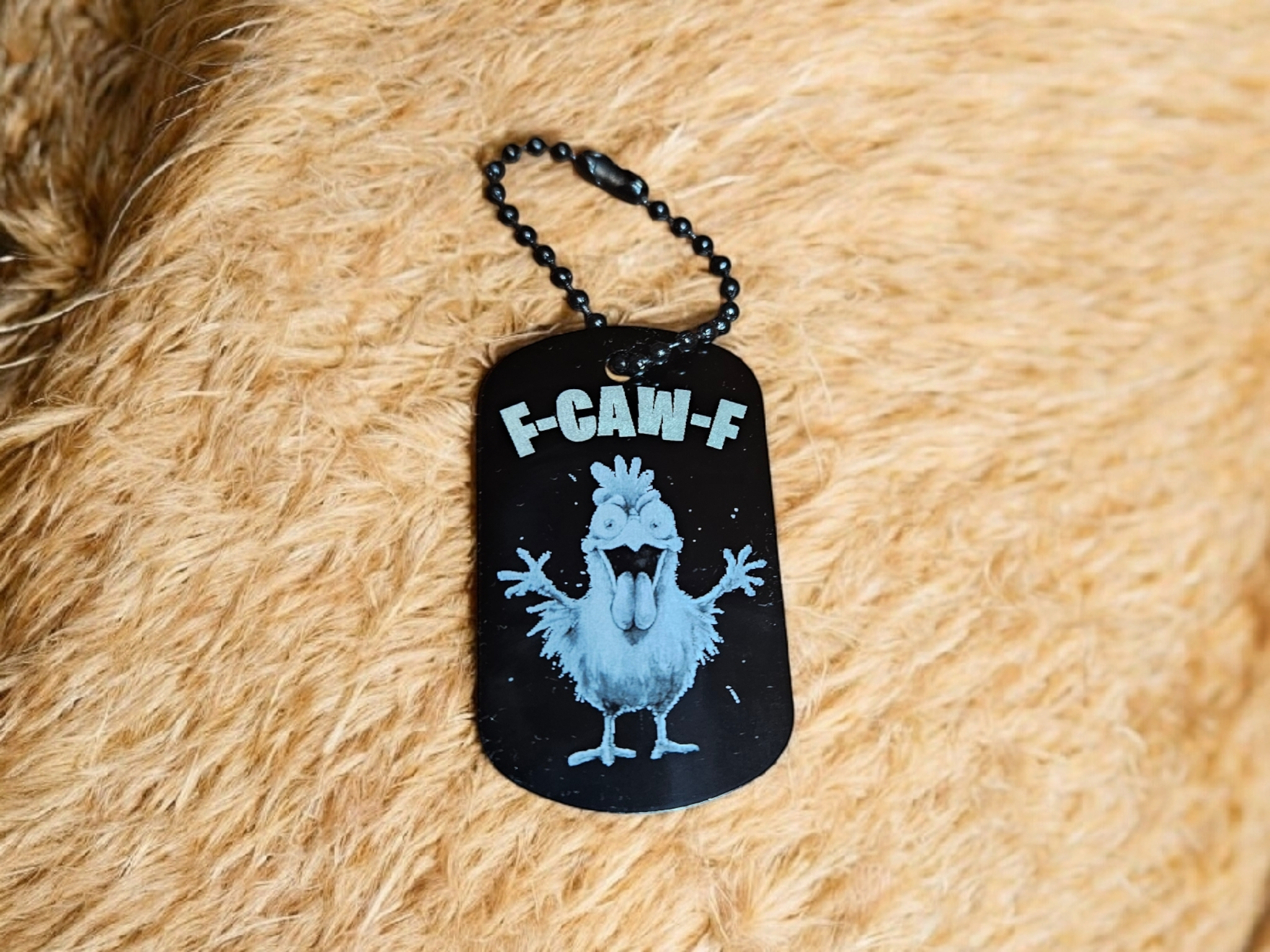 Schlüsselanhänger F-CAW-F Crazy Chicken Huhn lustig